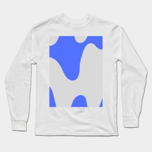 Abstract blue and gray swirl pattern Long Sleeve T-Shirt